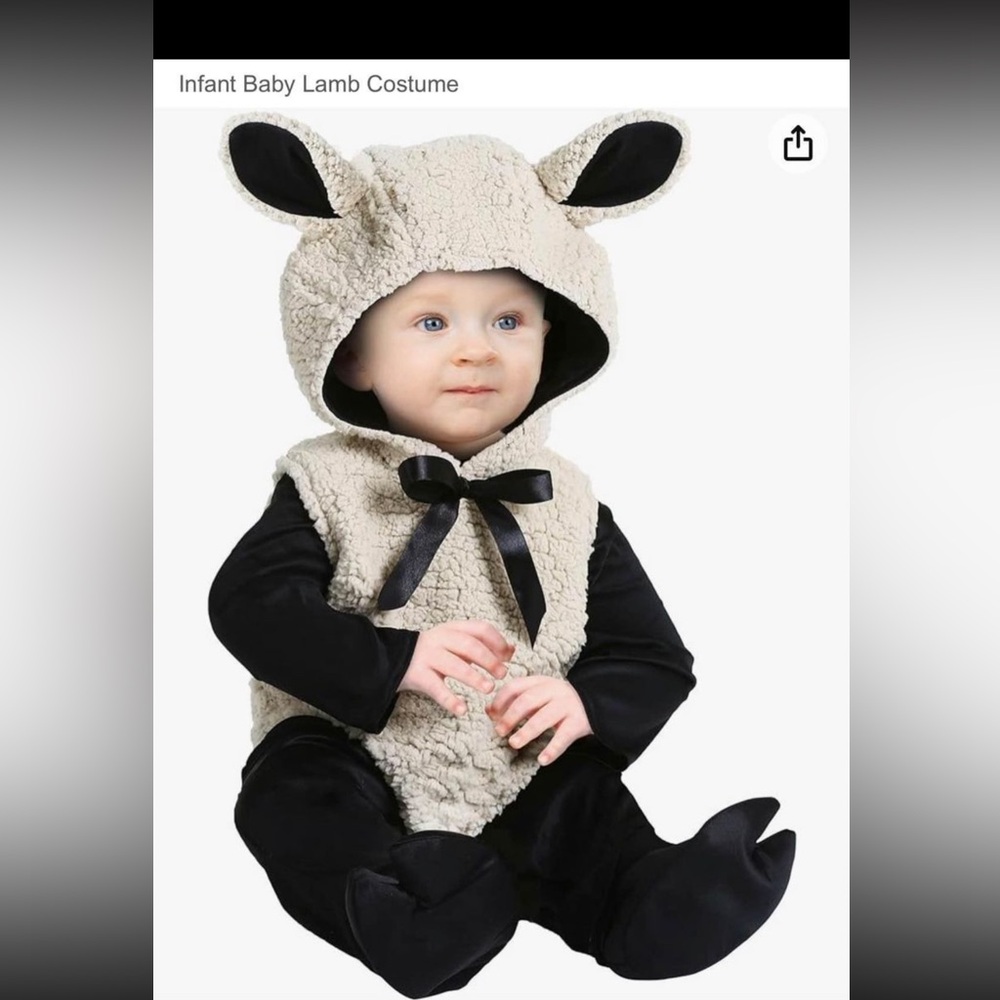 Infant sheep costume 6/9 months